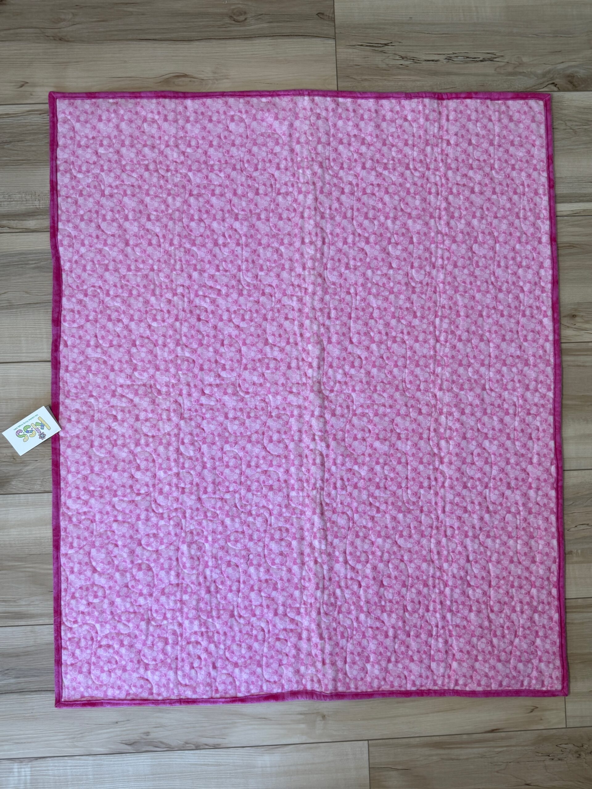 Baby Dinosaur panel quilt featuring a newly-hatched dinosaur in a tree surrounded by prehistoric friends.